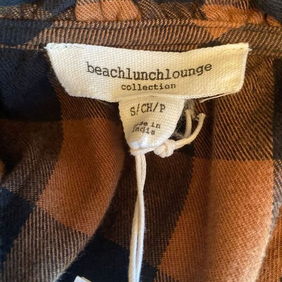 PLAID RUFFLE HEM LONG SLEEVE DRESS IN MAPLE VALLEY Size Small - Picture 9 of 12